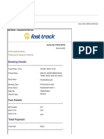 Booking Invoice for Fastrack Cabs Cab Ride