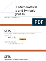 Chapter II Mathematical Language and Symbols (Part II) : Katelyn D. Escalante, LPT