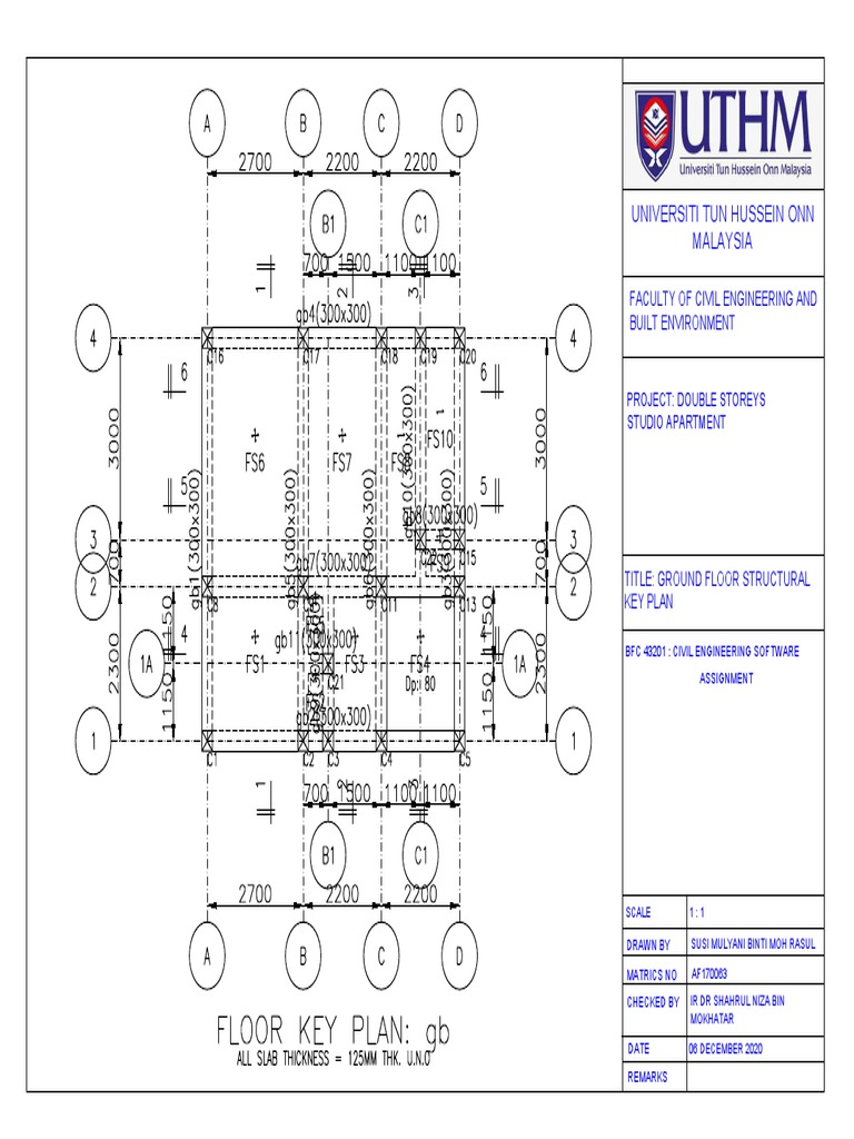 Ground Floor Structural Key Plan | PDF