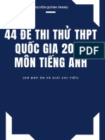 44 Đề thi thử THPT Quốc Gia 2020 Môn Tiếng anh - Cô Quỳnh Trang PDF