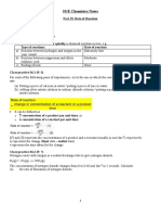 Part IX Rate of Reaction Notes