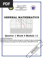 General Mathematics: Quarter 1 Week 4 Module 11