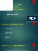 Investigacion Cientifica Ii Líneas de Investigación: Docente: Dr. Juan Moisés Mamani M. 2020