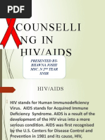 Counselli NG in Hiv/Aids: Presented By-Bhawna Joshi Msc. N 2 Tear SNSR