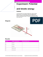 Potential and Kinetic Energy - Experiment