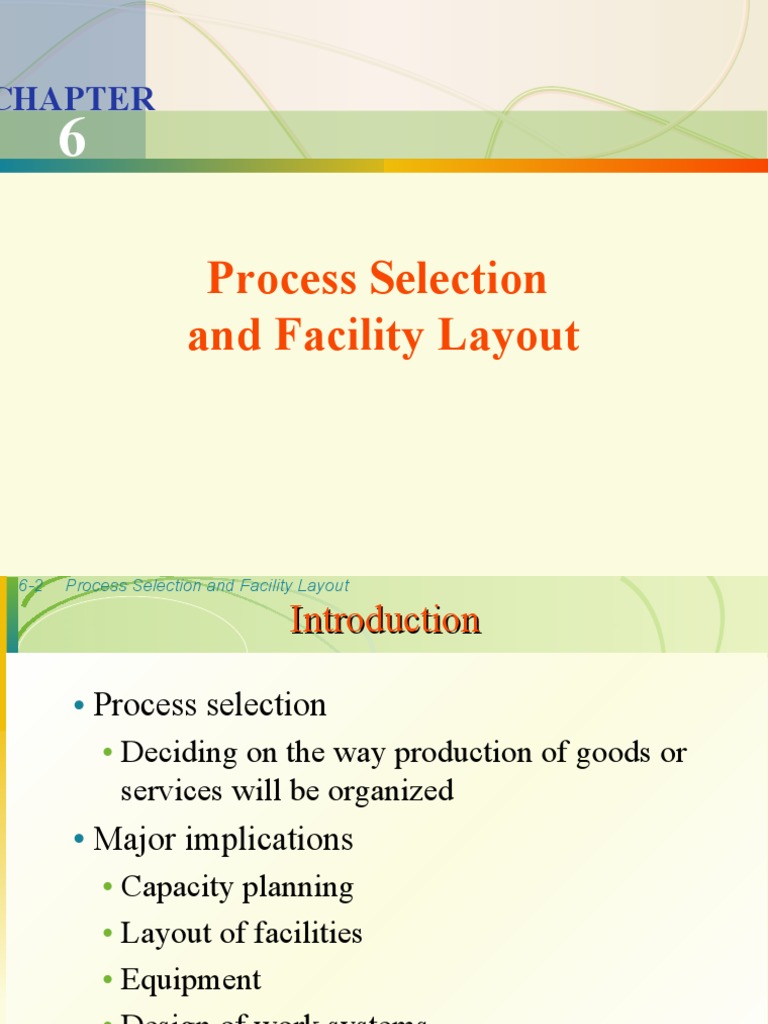 Chap006 Process Selection Facility Layout Pdf Automation