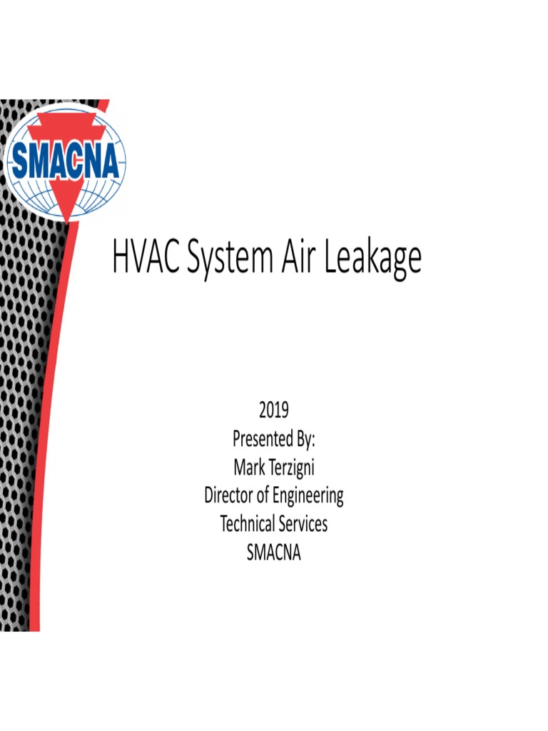 Smacna Leakage 2020 | PDF | Duct (Flow) | Home Appliance