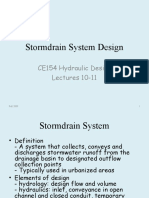 CE154 - Lecture 10-11 Stormdrain System Design