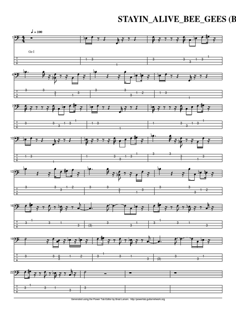 beegees-stayin-alive-bass-pdf-pdf-entertainment-general