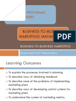 Managing Programs and Customers: Business-To-Business Marketing Management