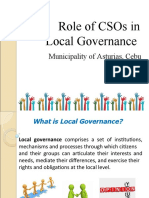 Role of Csos in Local Governance: Municipality of Asturias, Cebu