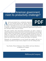 How Can American Government Meet Its Productivity Challenge?