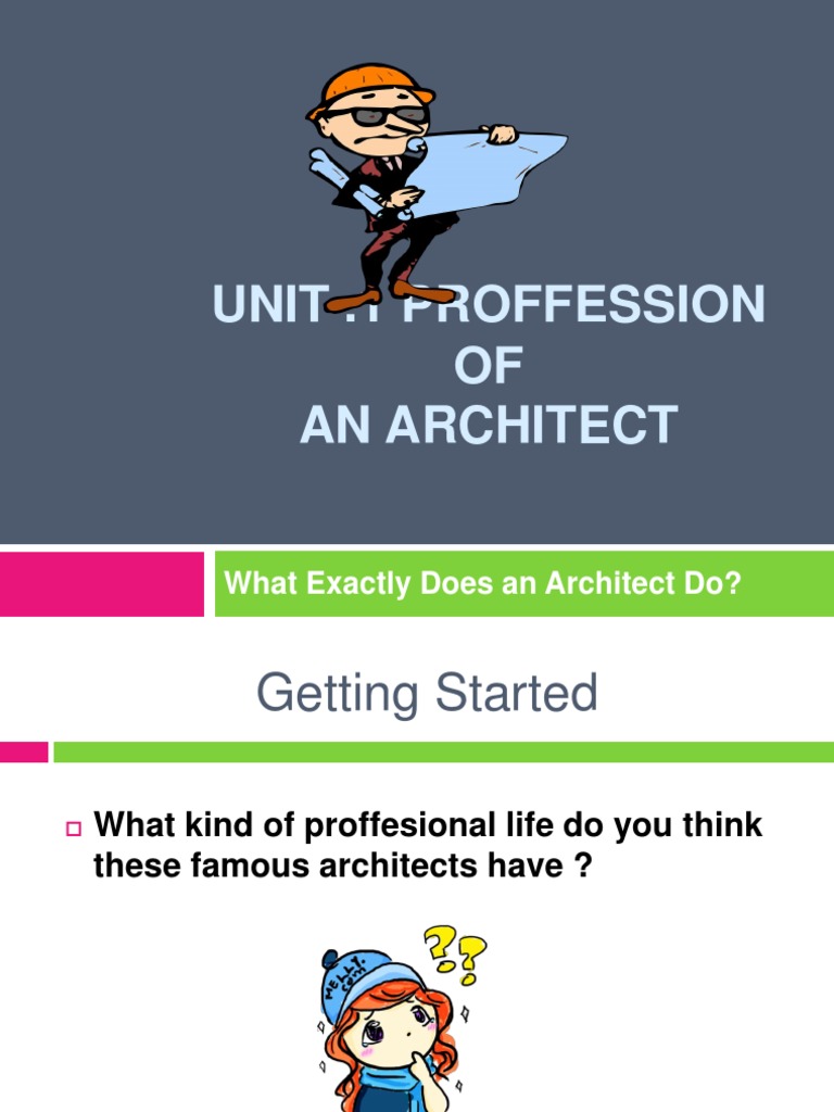 Unit .1 Proffession OF An Architect | PDF | Architectural Design ...