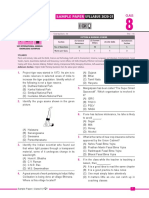SOF Class 8 Sample Paper Syllabus 2020-21