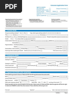 Customer Details: Consumer Application Form