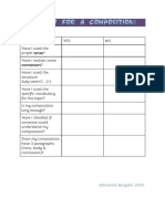 Check List For A Composition PDF