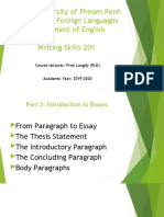 Royal University of Phnom Penh Institute of Foreign Languages Department of English Writing Skills 201