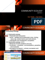 Community Ecology Chapter 3 Summary