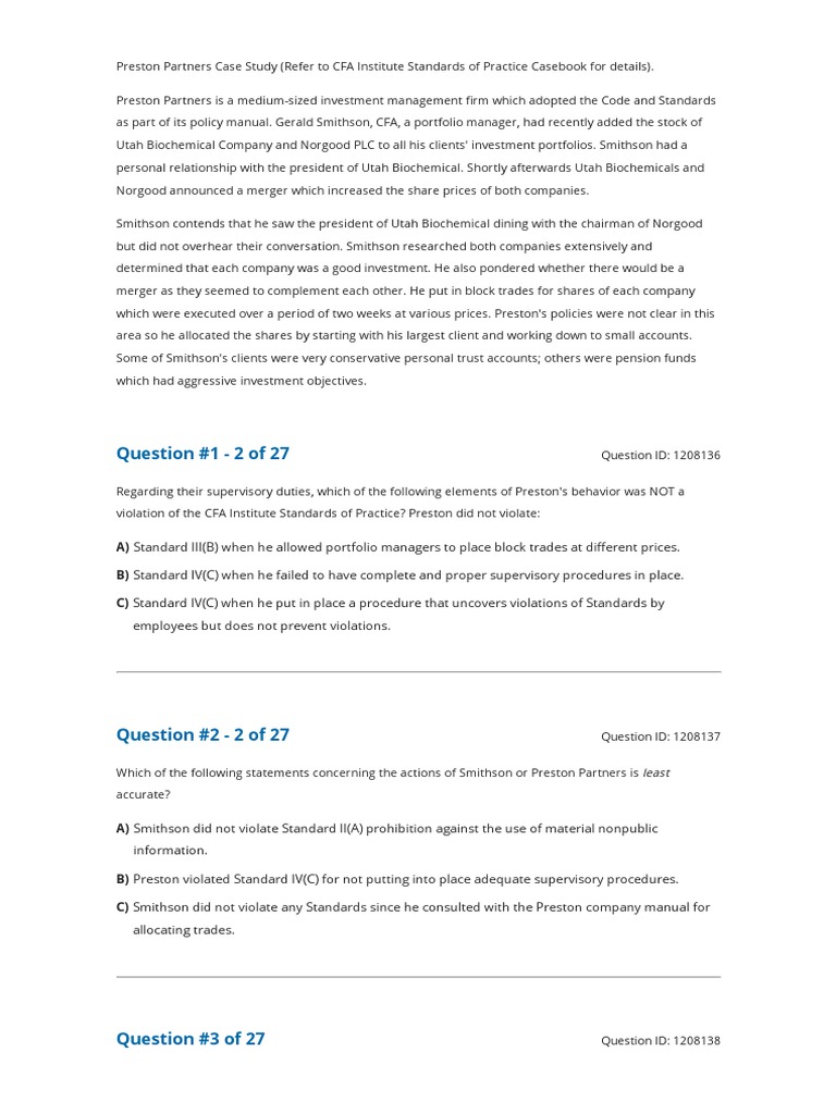 R03 Application of The Code and Standards | PDF | Investment Management ...