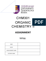 CHM301 Organic Chemistry Ii: Assignment