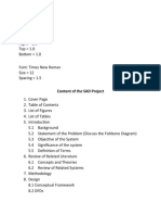 Project Documentation Specifications