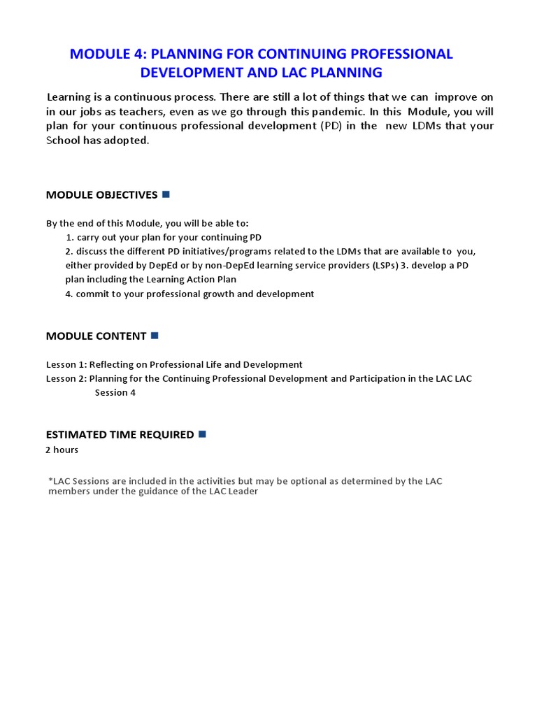 CPD Planning for Teachers in LDMs | PDF | Pedagogy | Goal