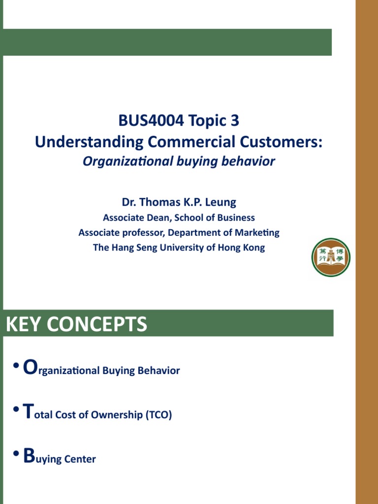 Understanding Organizational Buying Behavior | PDF | Marketing | Business