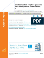 Experimental Simulation of Hybrid Quantum Systems and Entanglement On A Quantum Computer