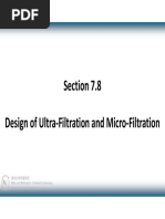 Section 7.8 Design of Ultra Filtration and Micro Filtration