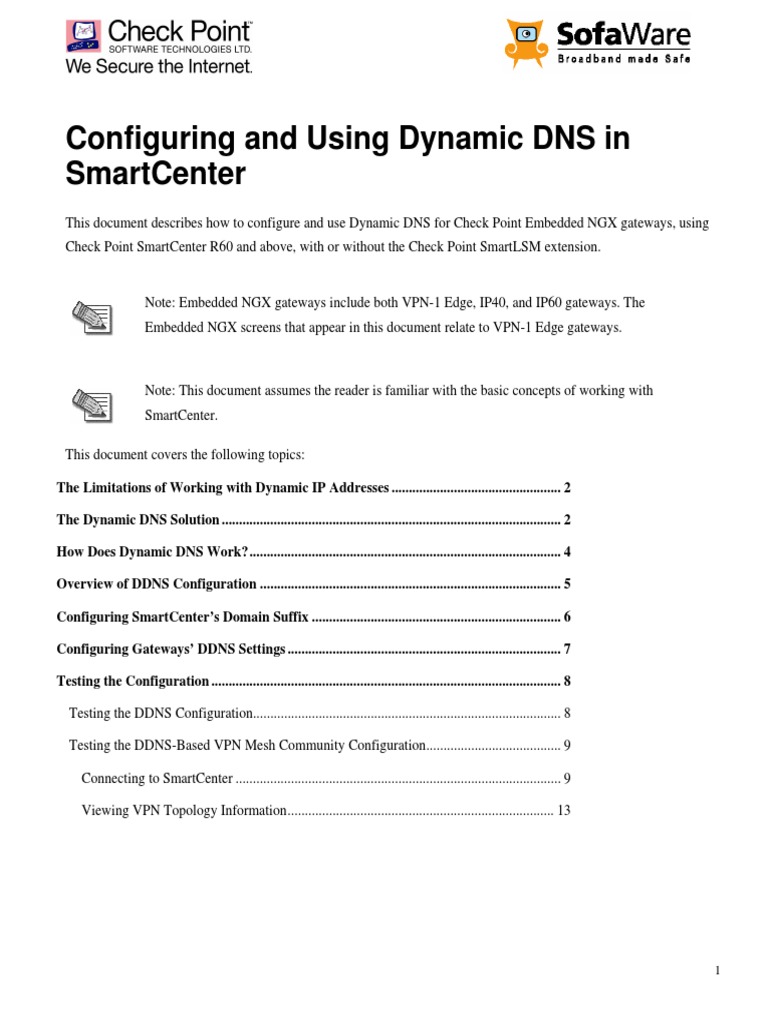 Configuring and Using Dynamic Dns in Smartcenter | PDF | Domain Name ...