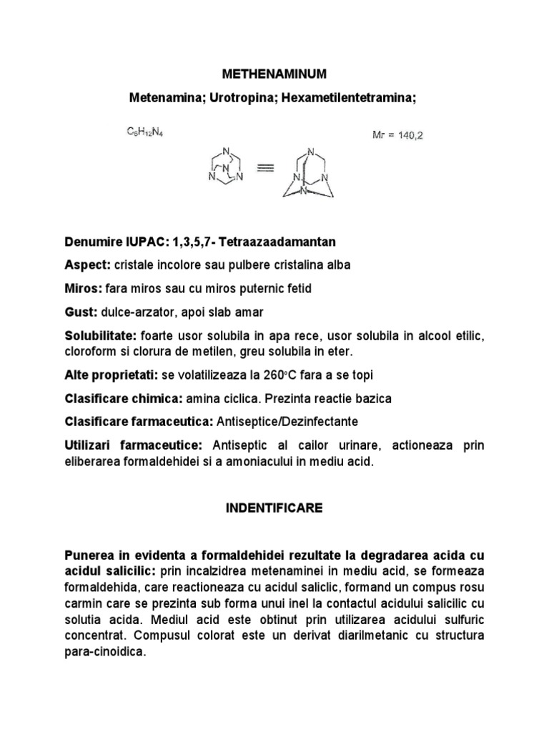 Methenamina | PDF