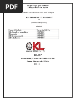 Single Stage Gear Reducer: A Project Based Lab Report