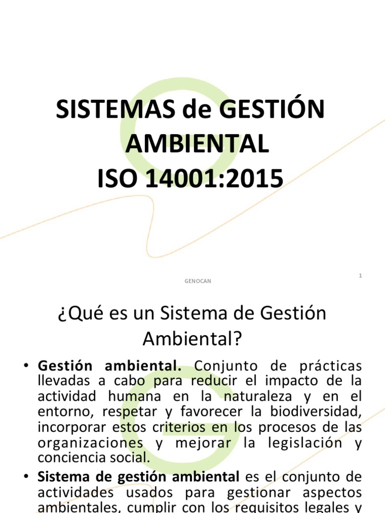 ISO 14001:2015: Guía de Gestión Ambiental | PDF | Entorno natural ...