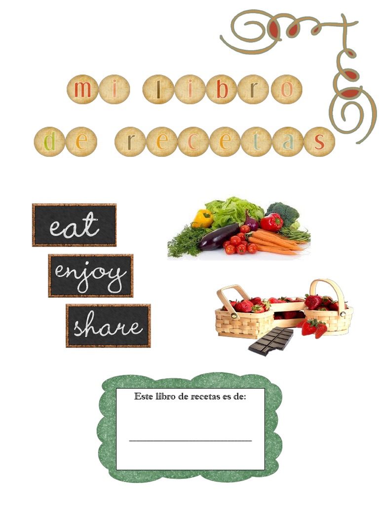 Mi Libro De Recetas Pdf Pdf Alimentos Preparados Panes