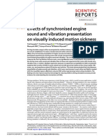 Effects of synchronised engine sound and vibration presentation on visually induced motion sickness