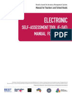 Self-Assessment Tool (E-SAT) Manual For Teachers: Electronic