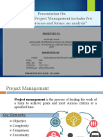 Presentation On "A Successful Project Management Includes Few Elements, Process and Forms: An Analysis"