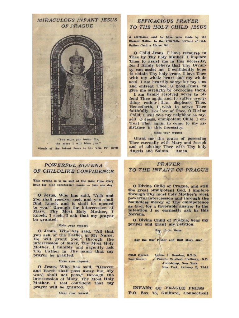 Miracle 9 Hour Novena To The Infant Child Jesus of Prague PDF