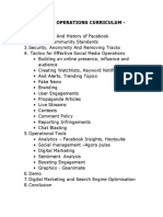 SOCIAL MEDIA OPERATIONS CURRICULUM - Facebook