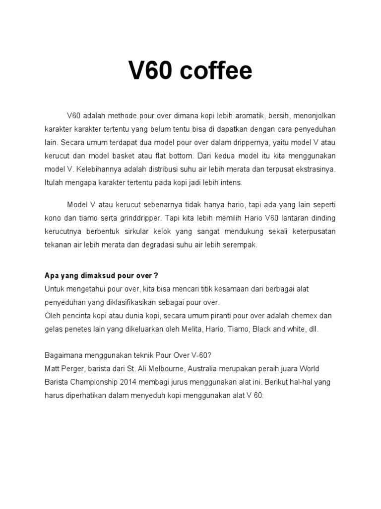 V60 Coffee PDF