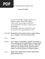 I riti di benedizione delle icone
