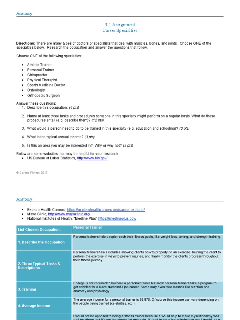 Anatomy Chapter 3 Lesson 2 Edgenuity PDF Personal Trainer
