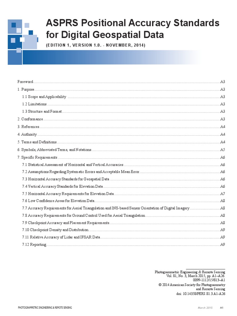 Positional Accuracy Standards | PDF | Accuracy And Precision | Inertial ...