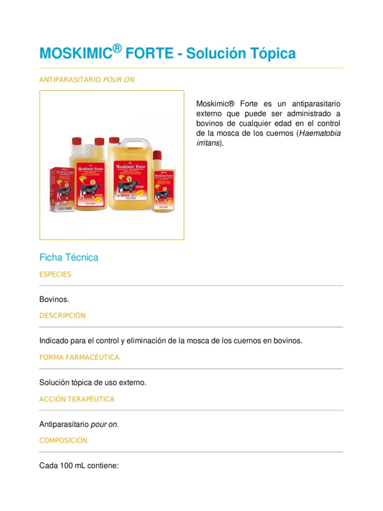 Moskimic 1000 | PDF | Residuos | Vacas