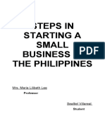 Steps in Starting A Small Business in The Philippines