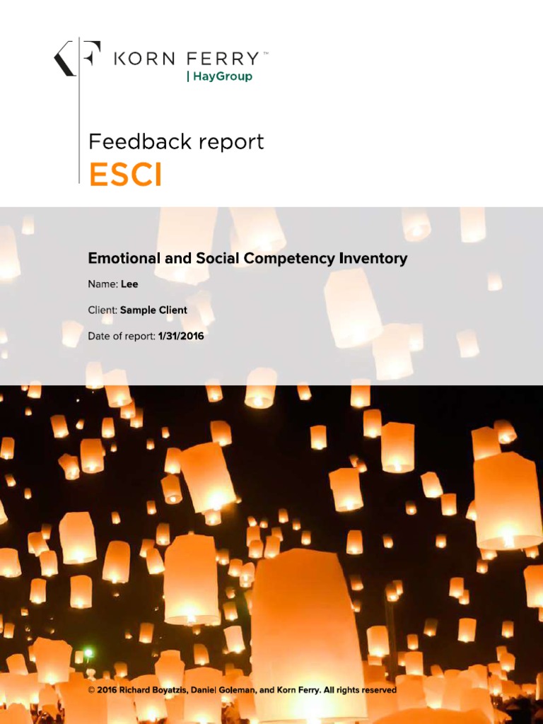 Sample Report ESCI 360 PDF | PDF