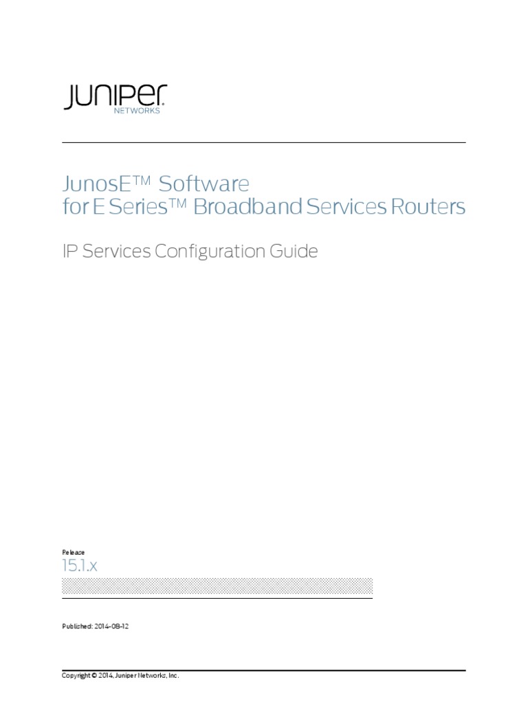 Juniper BookSwconfigipServices PDF Ip Address I Pv6