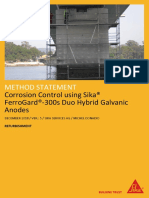 Method Statement: Corrosion Control Using Sika® Ferrogard®-300S Duo Hybrid Galvanic Anodes