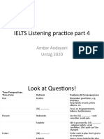 IELTS Listening Practice Part 4: Ambar Andayani Untag 2020