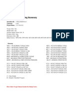 Valve Actuator Sizing Summary for Nigeria Project